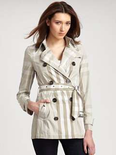 Burberry Brit   Striped Short Trenchcoat