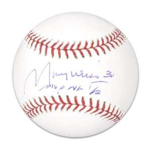 Maury Wills Autographed Baseball  Details MVP NL 1962 Inscription