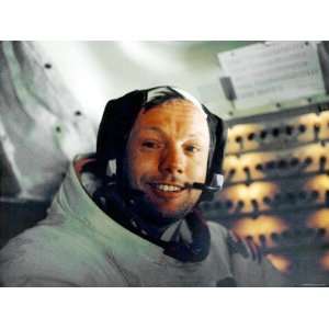  Apollo 11 Astronaut Neil Armstrong in Space Capsule After 