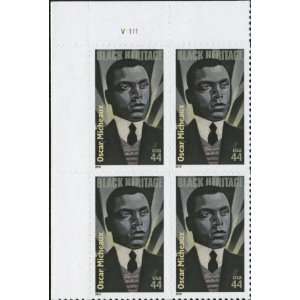 OSCAR MICHEAUX ~ BLACK HERITAGE ~ Plate Block of 4 x 44¢ US Postage 