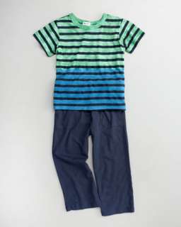 Mineral Dip Striped Tee and Cargo Pants