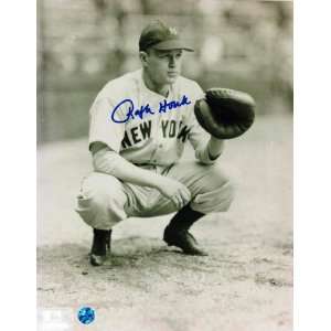Ralph Houk Autographed Behind The Plate New York Yankees 8 x 10 