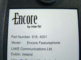 NEW InterTel Inter Tel Encore 618.4001 Featurephone 6184001 noPS 