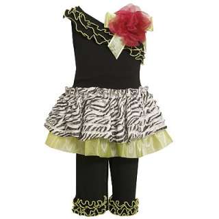 Bonnie Jean Zebra Tutu Dress and Capri Leggings Set   Toddler