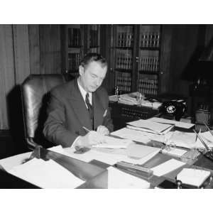 1940 photo Atty. General Robert H. Jackson, at his desk as 