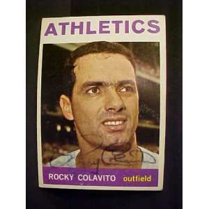Rocky Colavito Kansas City Athletics #320 1964 Topps Autographed 