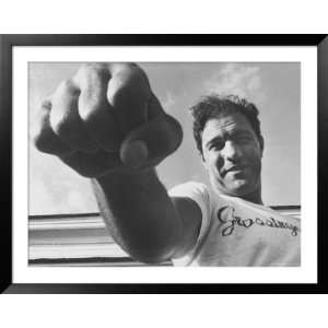 Fist of Boxing Heavyweight Contender Rocky Marciano Outside at His 
