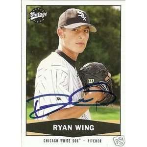  Ryan Wing Signed White Sox 2004 UD Vintage Card Sports 