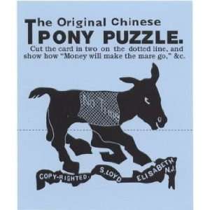  Sam Lloyd The Original Chinese Pony Puzzle  Trade Card 