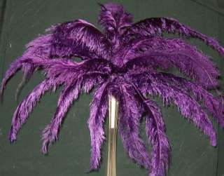 Ostrich LARGE 300 PURPLE Floss Feather No Tower Vase  