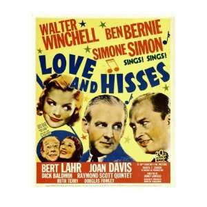 Love and Hisses, Simone Simon, Walter Winchell, Ben Bernie, 1937 