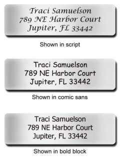 1000 Personalized Silver Foil address labels on a roll  