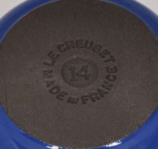 Le Creuset Enameled Cast Iron Chocolate Fondue Set   Blue   New in Box 