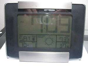   Desk Alarm Clock SM184 In Temp & Humidity Weather Forecast  