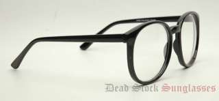 80s Vintage ROUND WAYFARER Eyeglasses Clear Lens  BLACK  