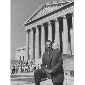  NAACP Lawyer Thurgood Marshall Posing in Front of the Us 