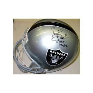 Tim Brown Autographed Oakland Raiders Full Size Football Helmet with 