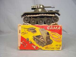 German Gama No.65/3 Tinplate Clockwork Tank With Box  