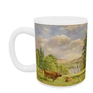  Bulls at Balmoral, 1988 (w/c) by Tim Scott Bolton   Mug 