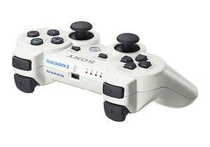   Wireless Bluetooth Sixaxis Dual Shock White Game Controller for PS3