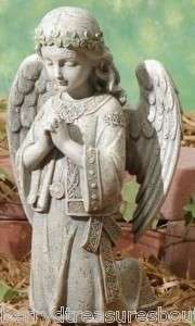 12.25 KNEELING GIRL ANGEL Celtic Outdoor Garden Statue  