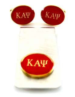 Kappa Alpha Psi Fraternity Gold Cufflinks & Money Clip  