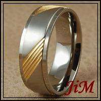 Titanium Ring 14K Gold Wedding Band Rings Rare Jewelry  