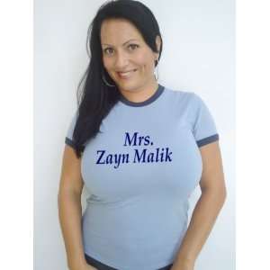  Mrs. Zayn Malik 1D Heather Blue T Shirt Size Large Sports 