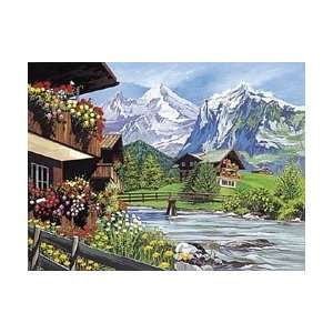  Reeves Paint By Number Kit 12X15 1/2 Mountain Scene PL30 