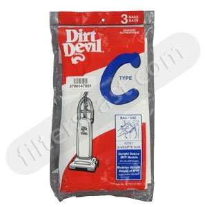 Dirt Devil TYPE C Vacuum Cleaner Bag 3 PACK DELUXE