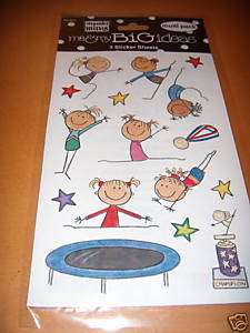 GYMNASTICS SHEET OF STICKERS BRAND NEW SCRAPBOOKING?? And many other 