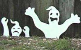 Halloween Ghost Up Rising Wood Plan Pattern Scroll Saw  