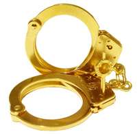24K Gold Plated Smith & Wesson Handcuffs  