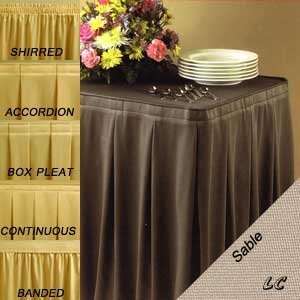   21,5 Feet Sable Wyndham Linen Table Skirts Wholesale