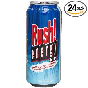 Rush Energy Drink, Citrus, 16 Ounce Cans (Pack of 24)  