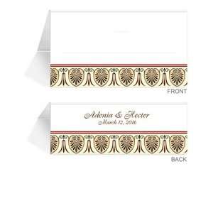  260 Personalized Place Cards   Greek Adorn Wheat Office 