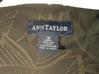 ANN TAYLOR Pure Silk Floral Print Sleeveless Dress 12  