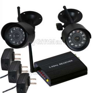 Wireless IR Night Audio CCTV Security Camera System WAH  