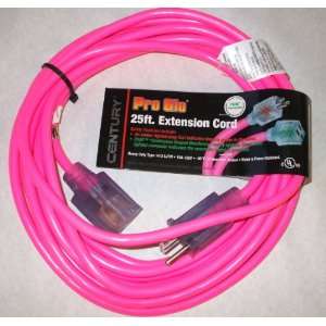    Century Pro Glo 25ft Extension Cord Neon Pink