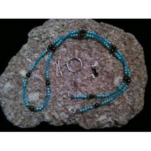  Blue Pearl Eyeglass Chain / Id Lanyard Magnetic Therapy 