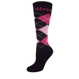  Custom Sock Source Knee High Pink Argyle WOD Sox CrossFit 