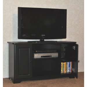  Modern Flat Screen TV Stand (Black) (25H x 47W x 15D 