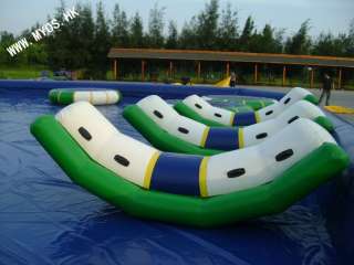 20*20m pool & 3 inflatable seesaw & 3 trampoline & 1 inflatable rock 