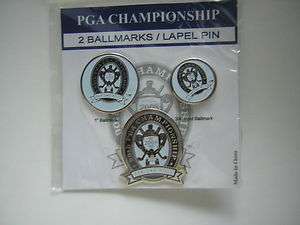 2008 PGA CHAMPIONSHIP GOLF 2 BALL MARKERS & LAPEL PIN  
