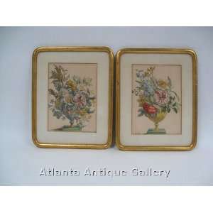  Pair of 19th Century DePoilly French Colored Framed 
