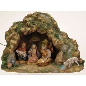  Fontanini 5 Lighted Nativity Grotto 6 Piece Set #54599 