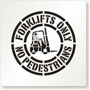 Forklift Only No Pedestrians (with Forklift Graphic) Polyethylene 