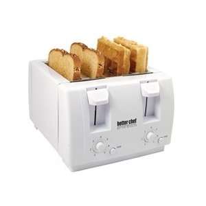  New Better Chef Four Slice Toaster White Great For Bread 