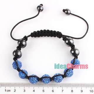 1x Tresor Magnetite Ball Beads Macrame Bracelet P2114  