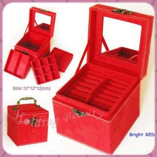 small fashion portable Jewelry Box Case 6 Colors  